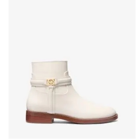 Michael Kors Mindy Leather Ankle Boot - LT Cream Size 8.5 - Picture 3 of 6